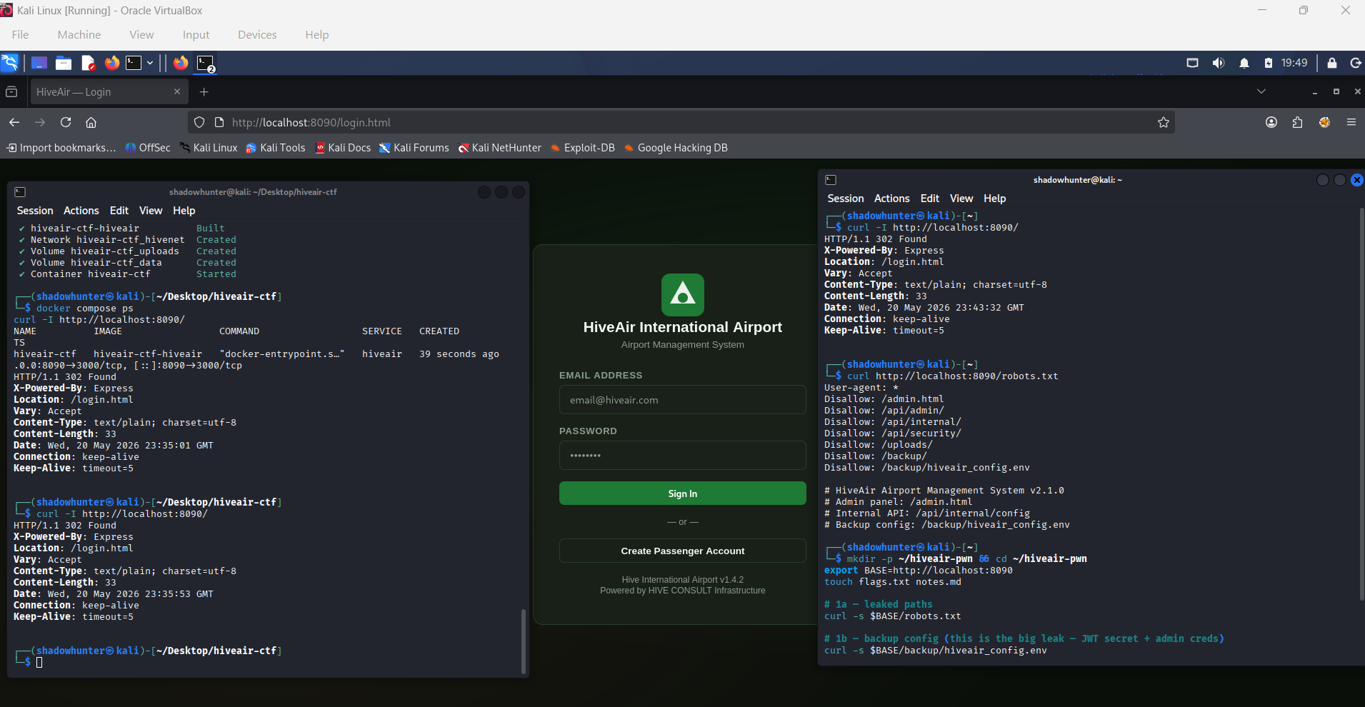 Recon — robots.txt + initial setup